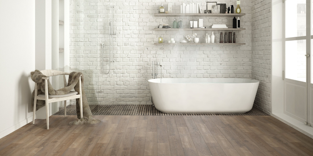 Hardwood floor in a modern kitchen